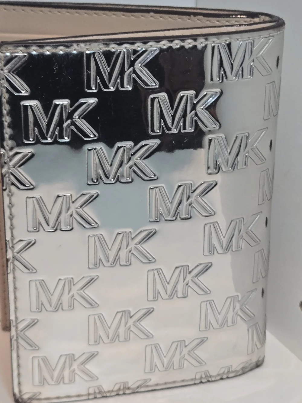 Michael Kors Silver MK-Logo Men's Bifold Wallet